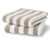 2 hochwertige Handtücher, beige-weiß gestreift