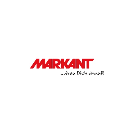 Rotes MARKANT Logo mit dem Slogan "...freu Dich drauf!" auf weißem Hintergrund.