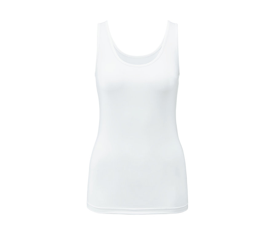 Weisses 2-in-1-Sporttop.