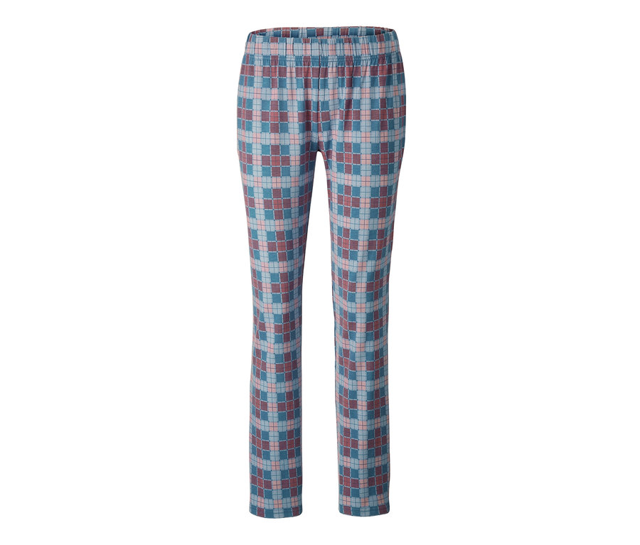 Eine karierte Pyjamahose.