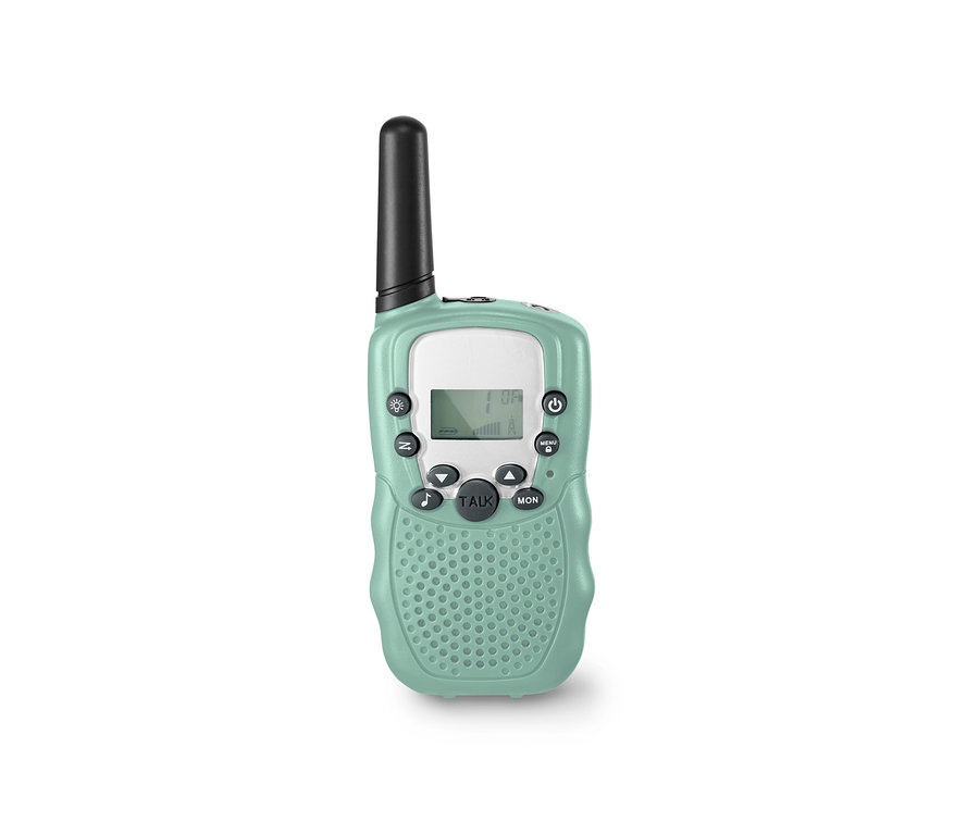 Nahaufnahme eines 2 Kinder-Walkie-Talkies.