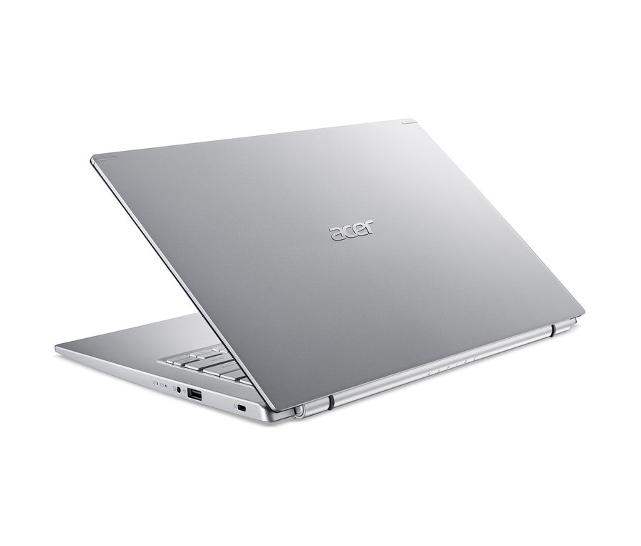 Silberfarbenes Acer-Aspire-Notebook »A514-54« schräg dargestellt.