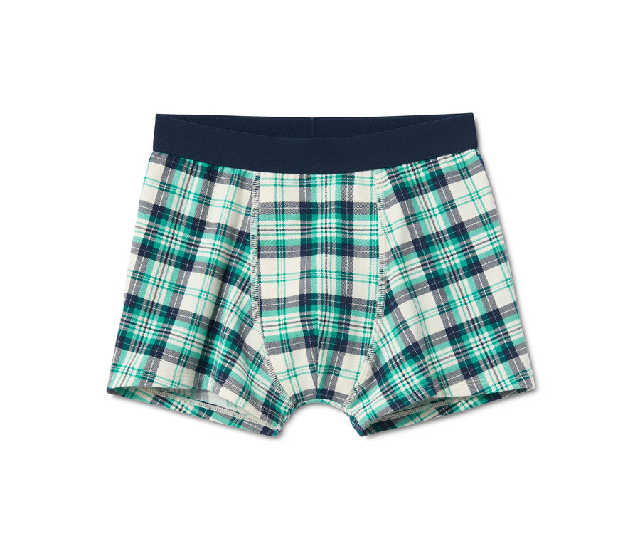 Ein Paar Slipboxer aus Bio-Baumwolle mit Karomuster.