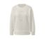 Cremefarbenes Sweatshirt mit Aufschrift.