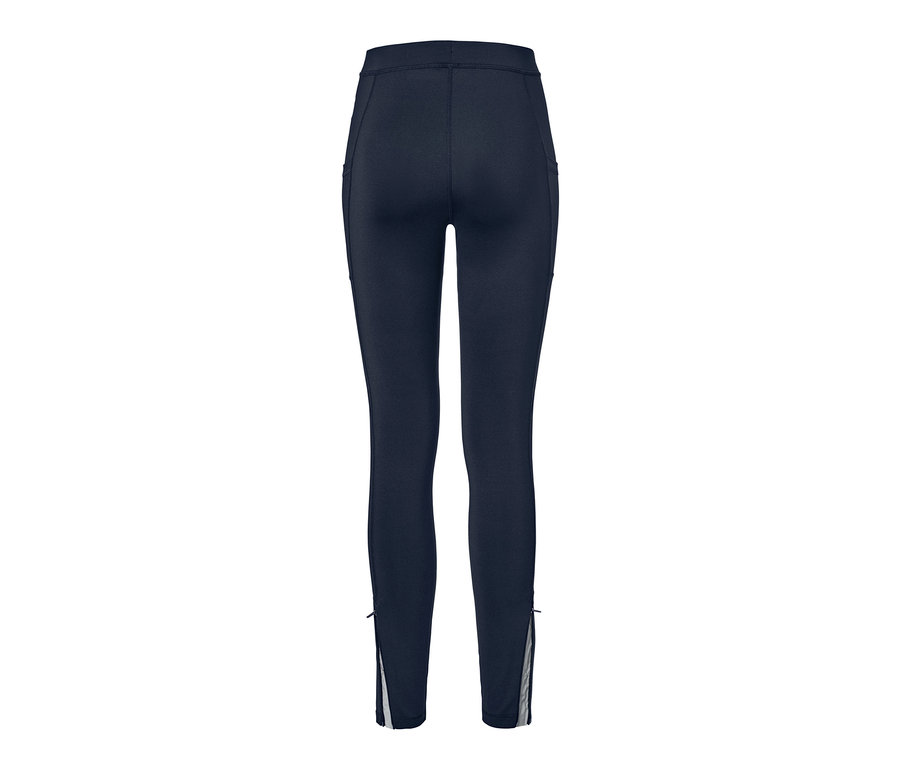 Dunkelblaue Thermo-Lauftight von hinten.