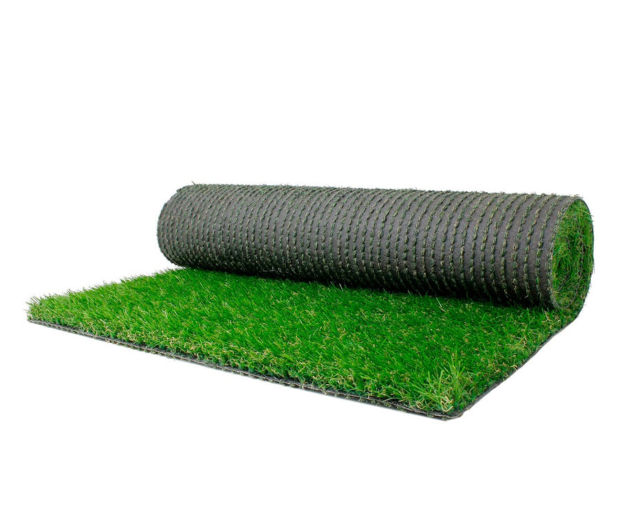 Teilweise ausgerollter Primaflor Kunstrasen »WOODLAND«.