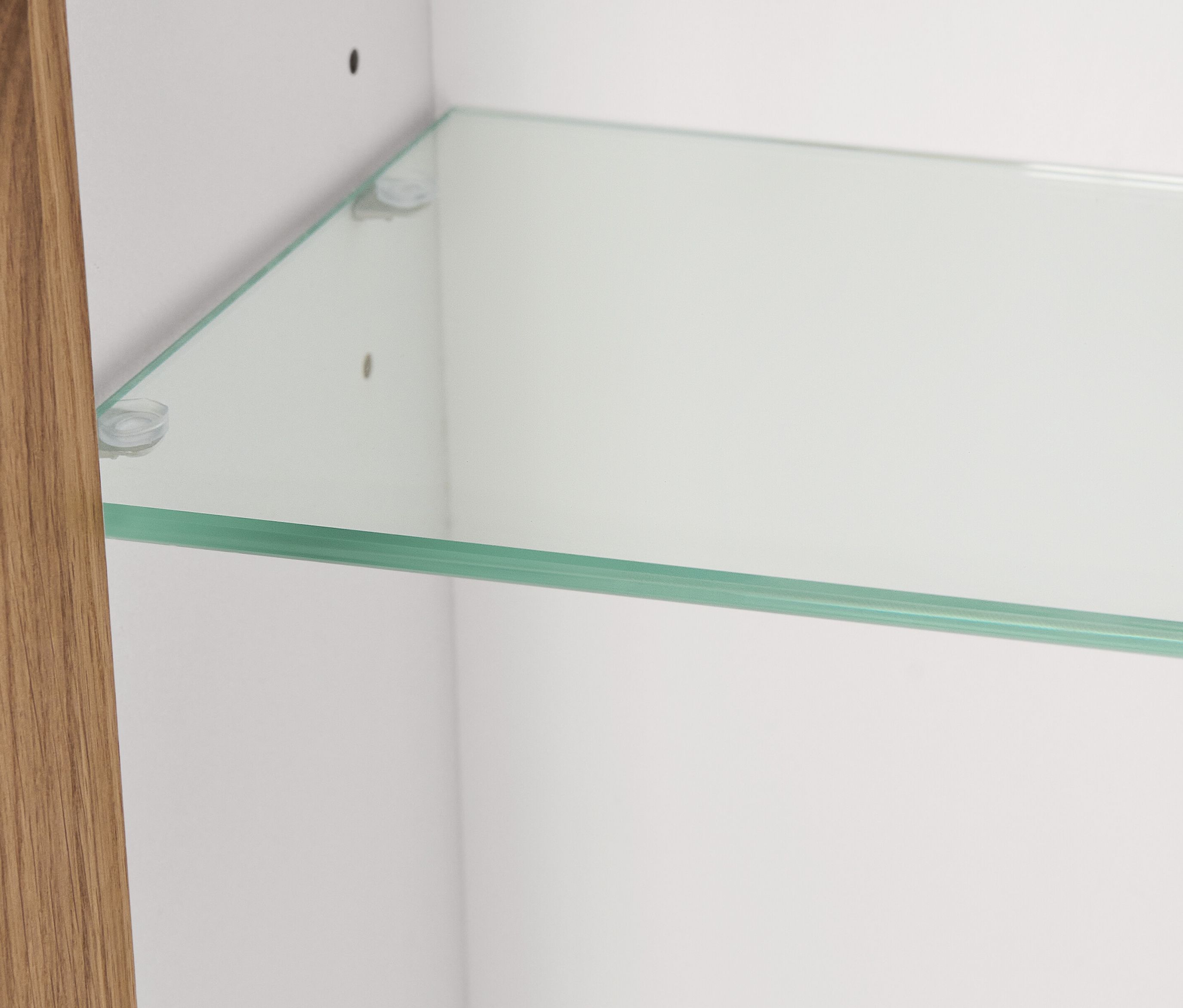 Thumbnail - Tchibo - Hochschrank mit 2 Türen - 30x25x160cm - braun - Holz / Eichenholz / Glas