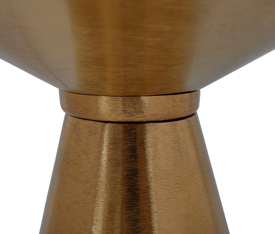 Detailansicht eines goldenen Tisches, Kayoom-Beistelltisch »Art Deco 425«.