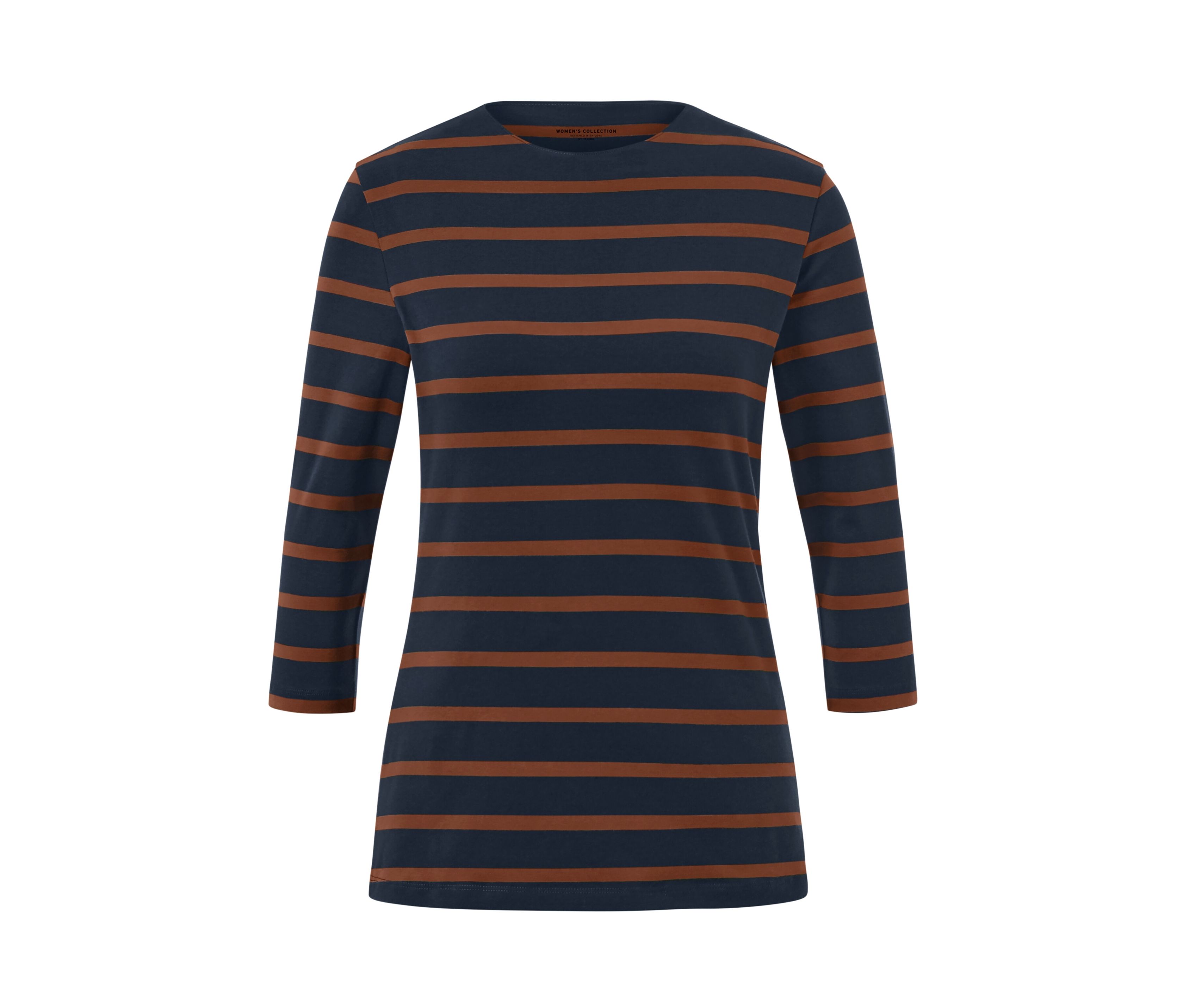 Tchibo - Shirt mit 3/4-Arm - Damen - Gr. M - dunkelblau/gestreift