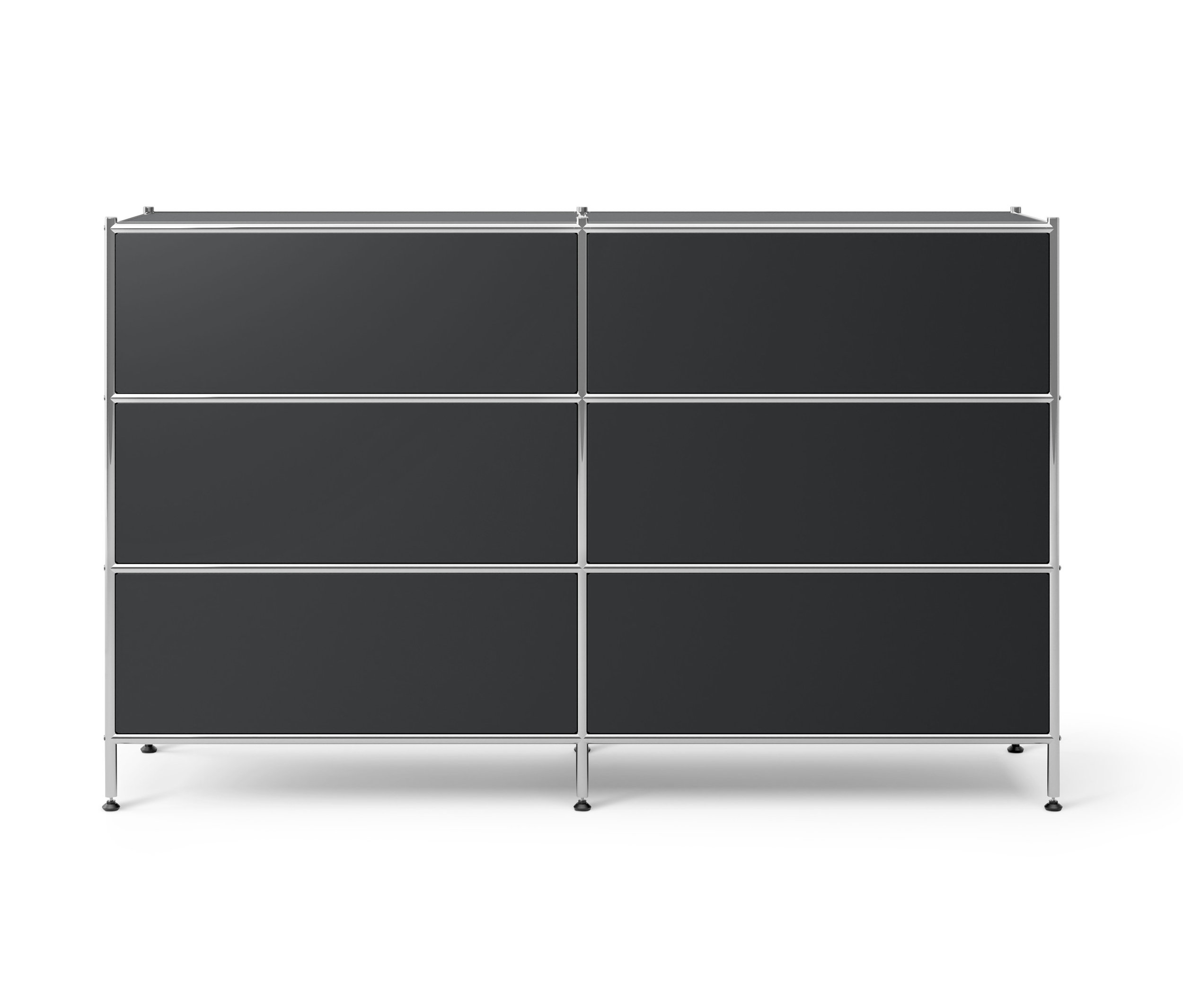 Thumbnail - Tchibo - Kommode Metall »Cn3« mit 6 Schubladen - 152x40x73,5cm - schwarz - Stahl / Aluminium / Kunststoff