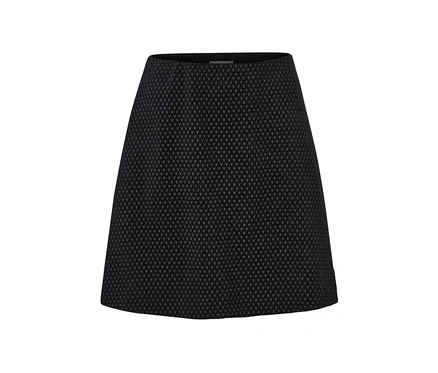 Schwarzer, glitzernder Jacquard-Rock.