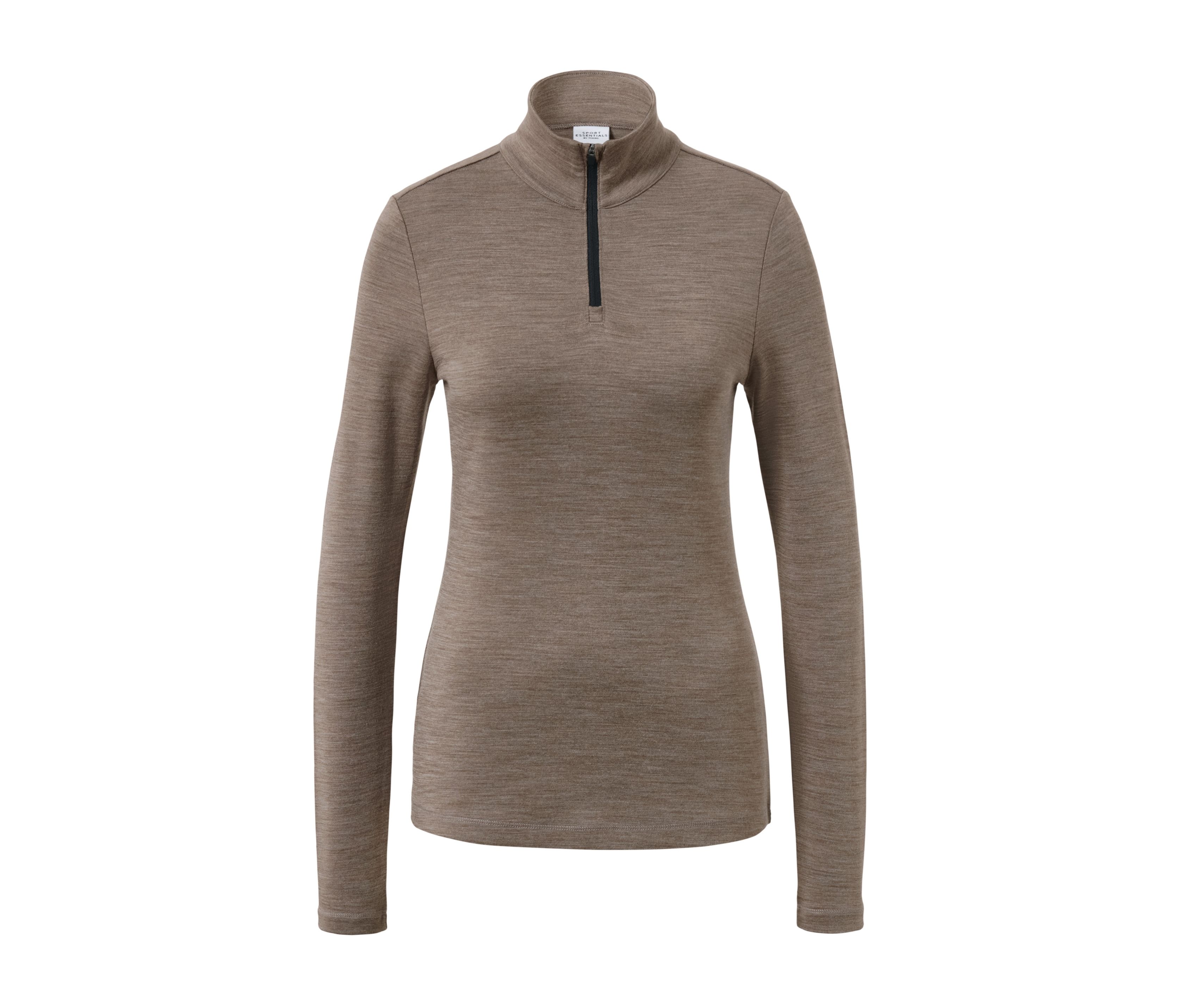 Tchibo - Shirt mit RWS-zertifizierter Wolle - Damen - Gr. XL - taupe