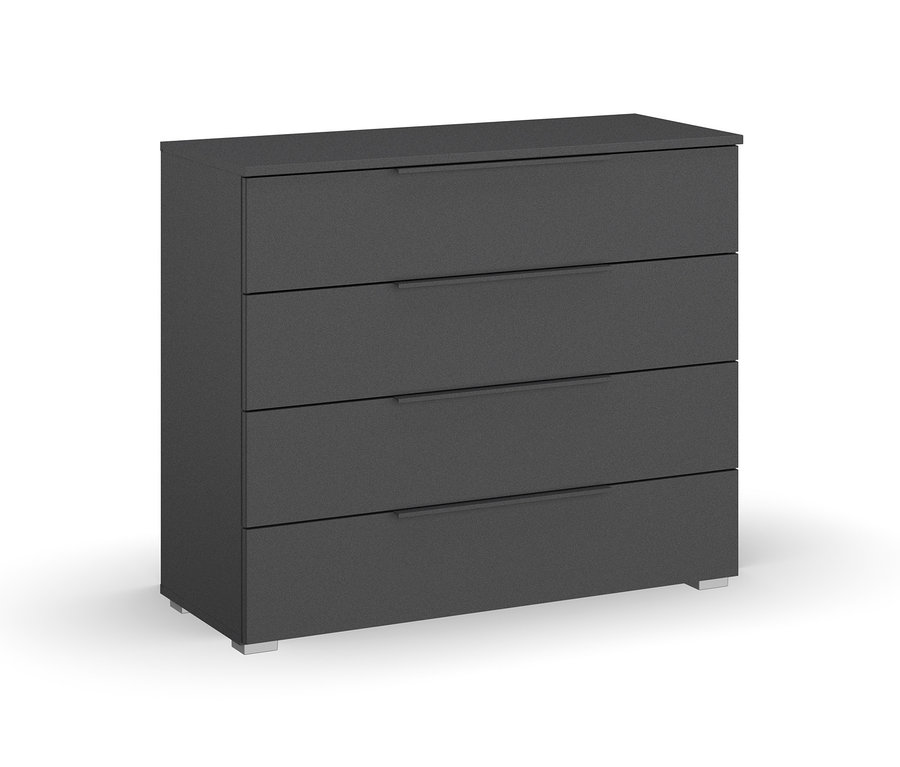 Eine graue, 4-türige rauch Kommode Monostar.