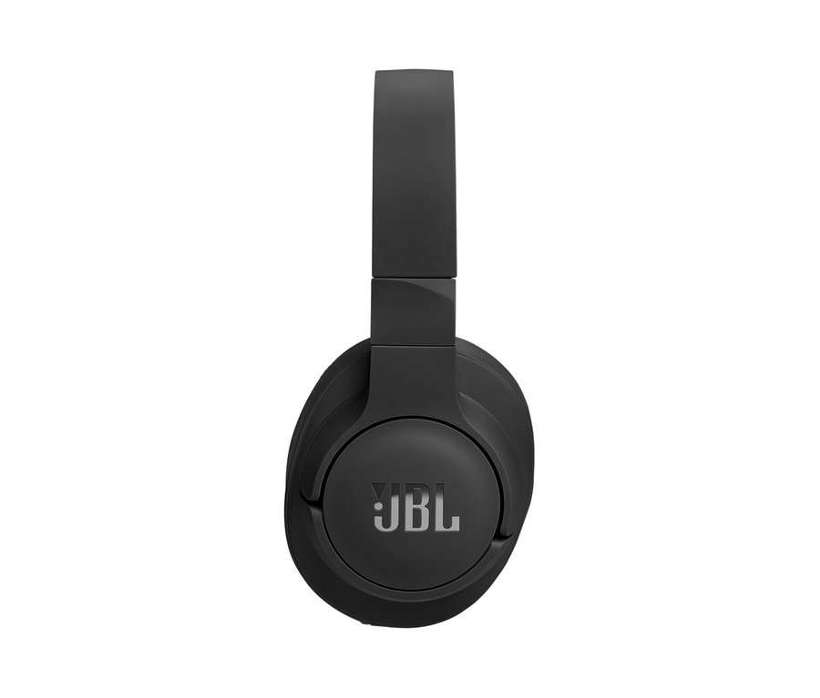 Detailaufnahme von schwarzen JBL Tune 770 NC Over-Ear-Kopfhörern.