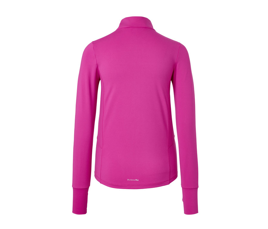 Pinke Sportjacke mit Reißverschluss.