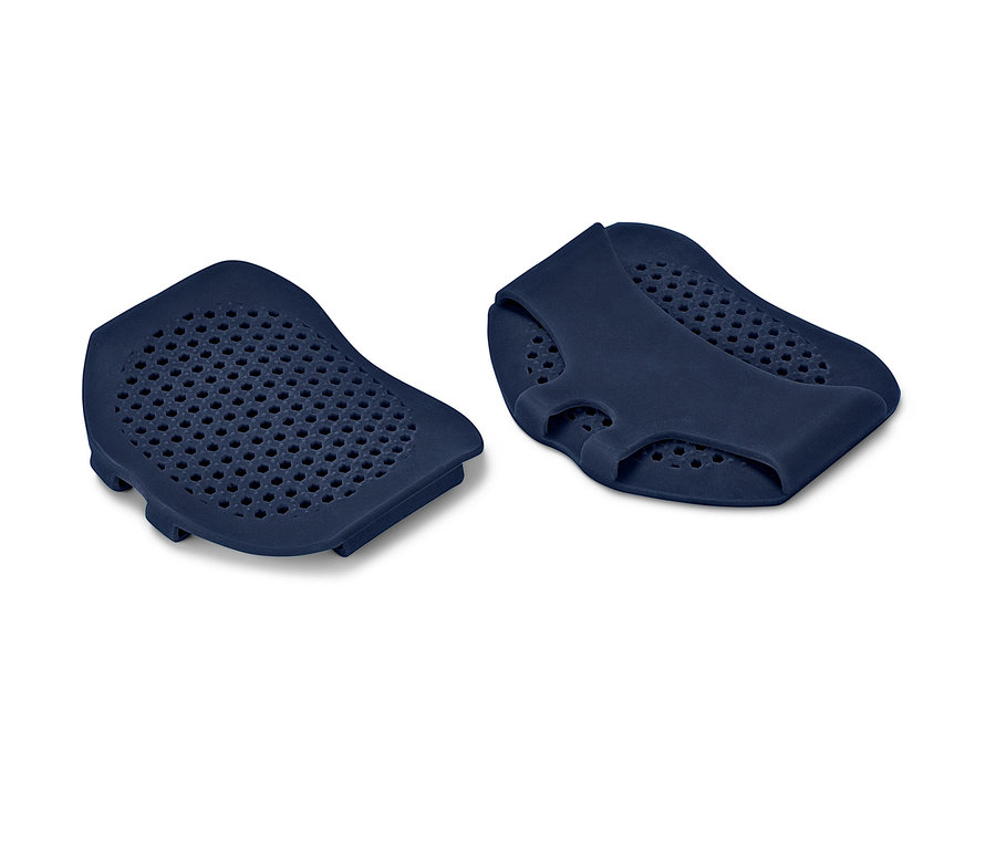 Zwei blaue 2 Ballenpolster.