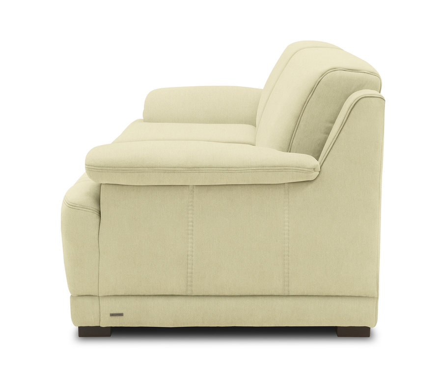 Beiges, extrabreites DOMO collection 2-Sitzer-Boxspringsofa »Telos«.