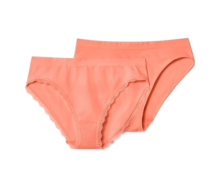 Zwei Seamless-Slips, Papaya.