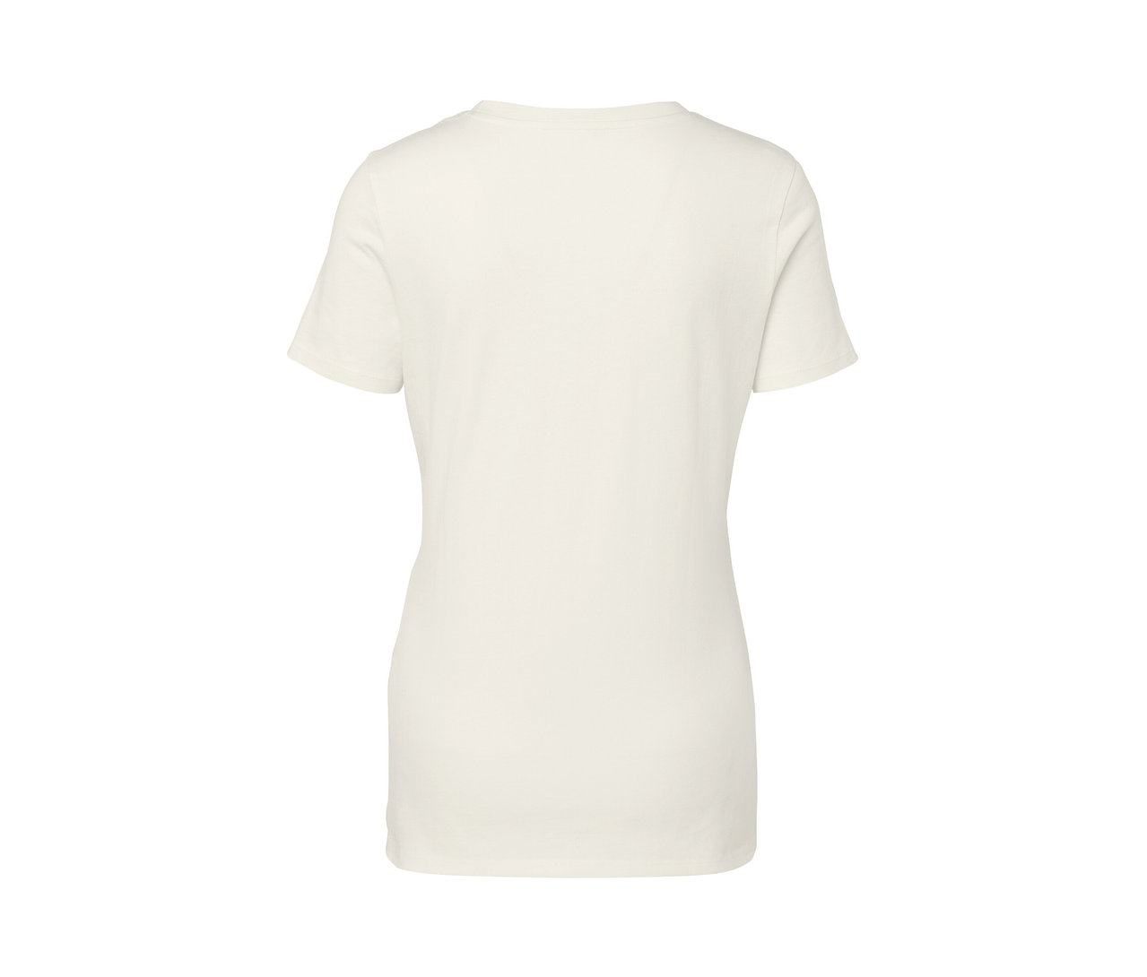 Rückansicht des weißen Basic T-Shirts.