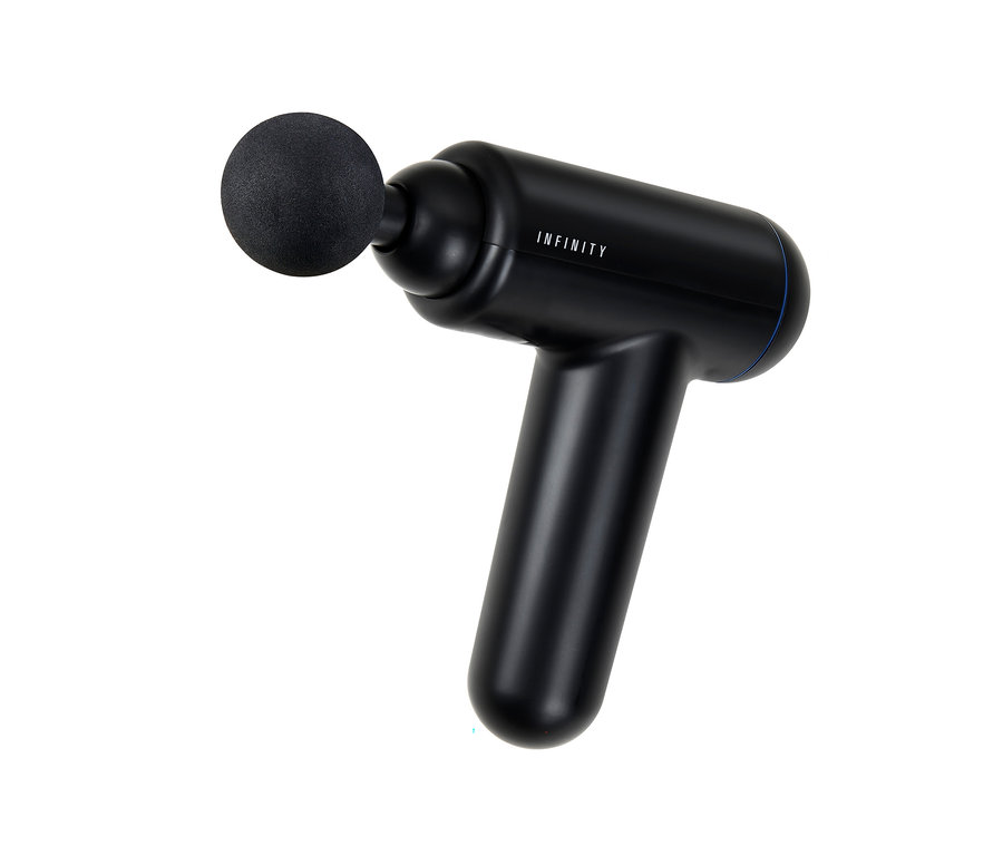 Schwarze MELISSA Infinity Massagepistole.