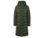Grüne Steppjacke mit Kapuze.