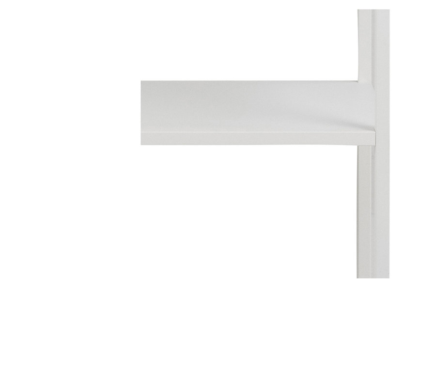 Detailansicht eines weißen offenen Regals »Newcastle«.