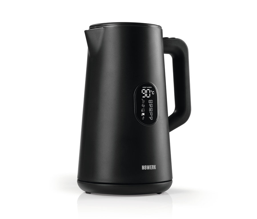 Schwarzer N8WERK-Wasserkocher »2391« vor weißem Hintergrund.