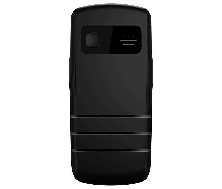 Schwarzes Mobiltelefon vom Typ Bea-fon SL230 LTE.