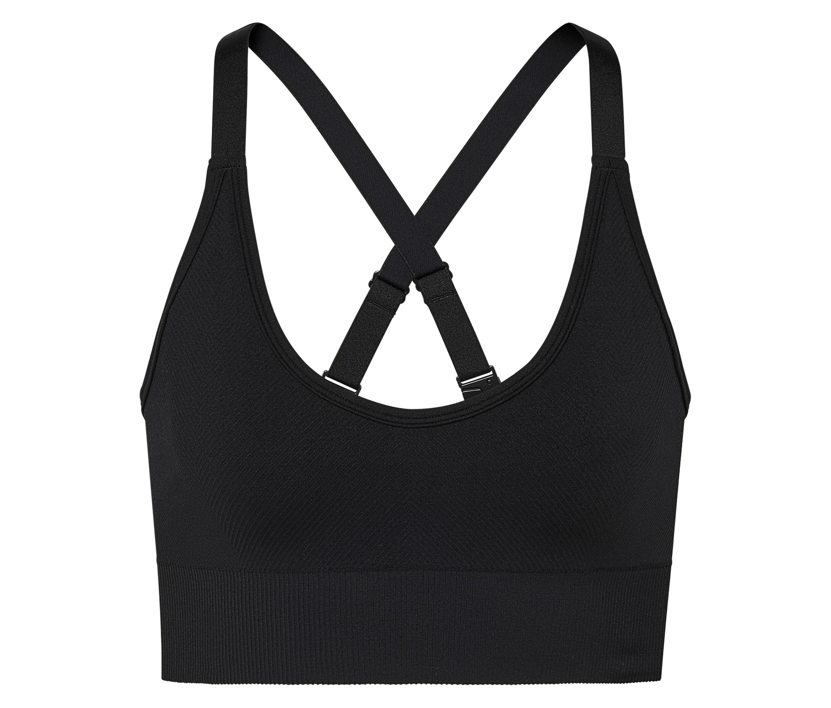 Seamless-Sport-BH - Damen - Gr. S - schwarz - schwarz