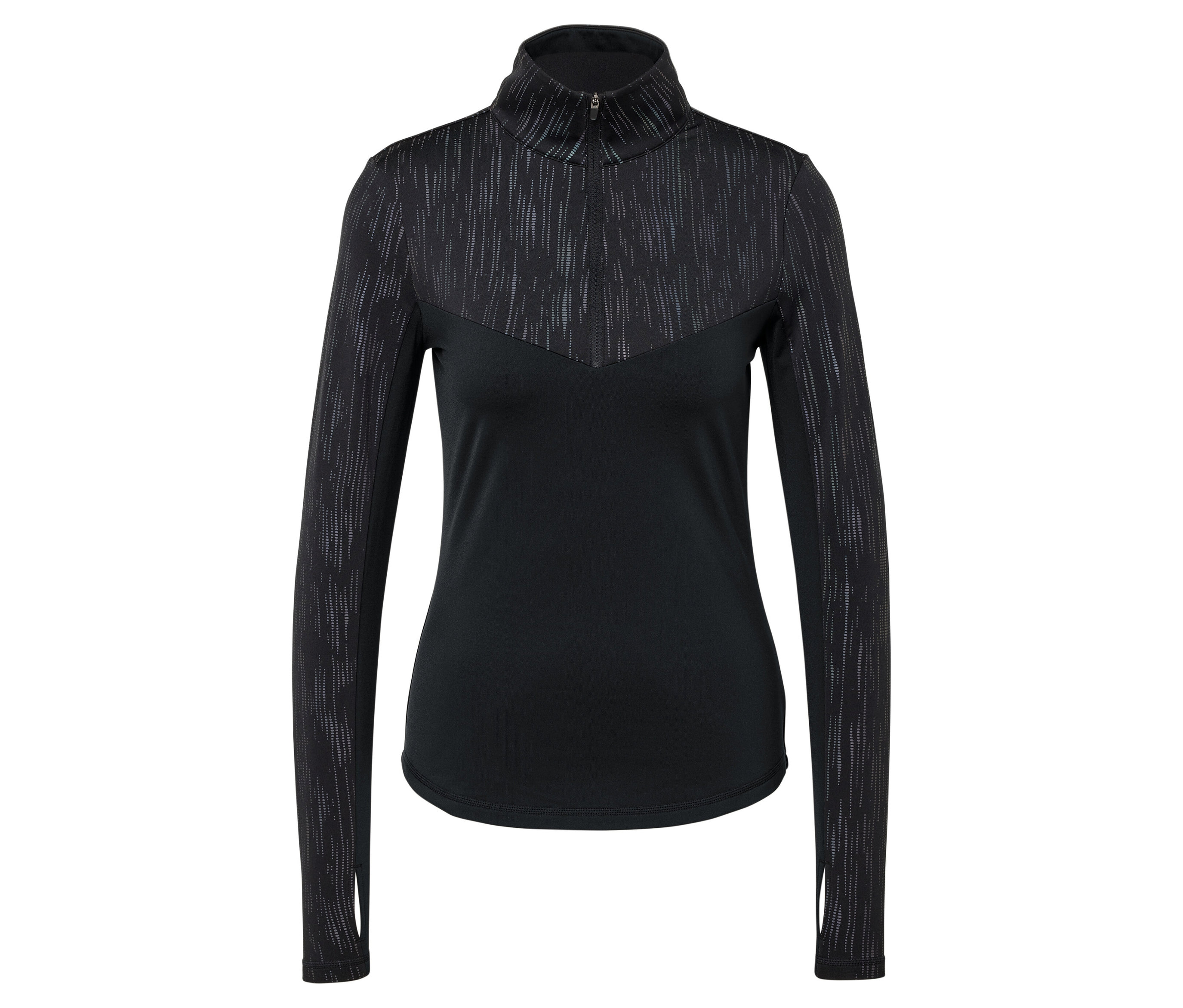 Thermo-Funktionsshirt - Damen - Gr. M - schwarz/print - schwarz