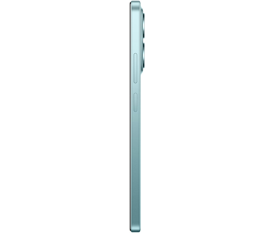 Seitenansicht eines Xiaomi Redmi 15C 5G 128 GB in Mint Green.