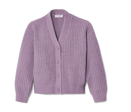 Kinder-Chenille-Strickjacke, lavendel