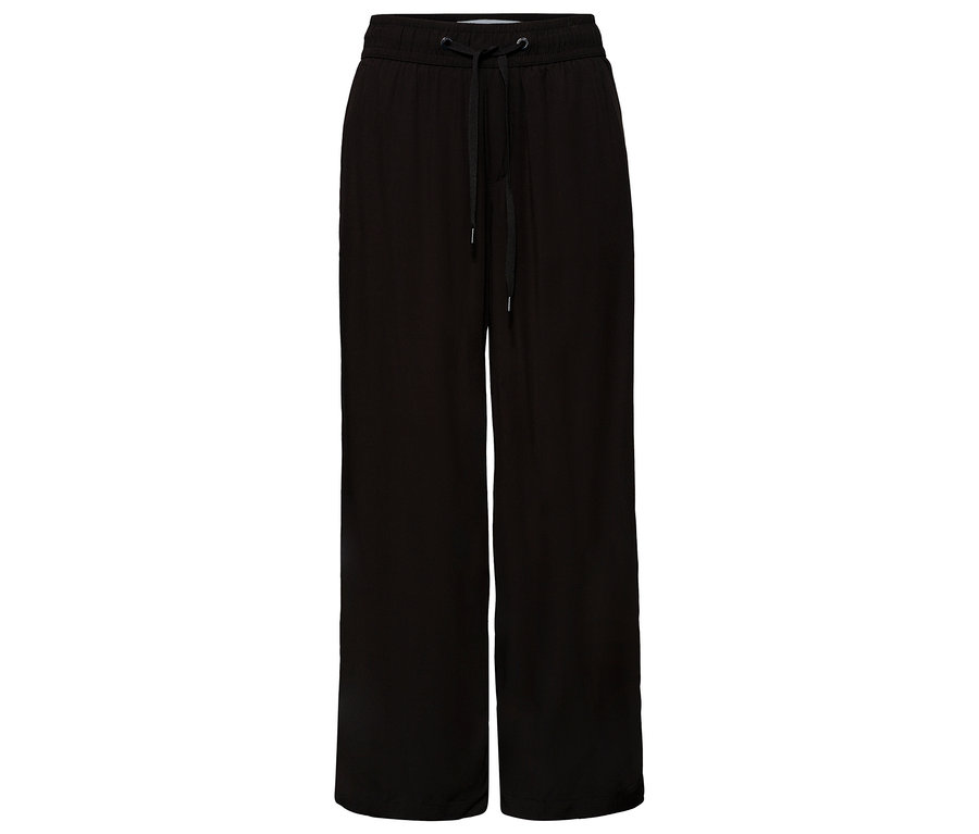 Schwarze Street One 7/8-Culotte »EMMA« mit elastischem Bund und Kordelzug.
