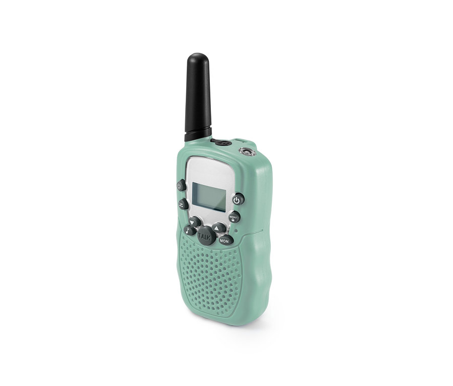 Ein grünes Kinder-Walkie-Talkie.