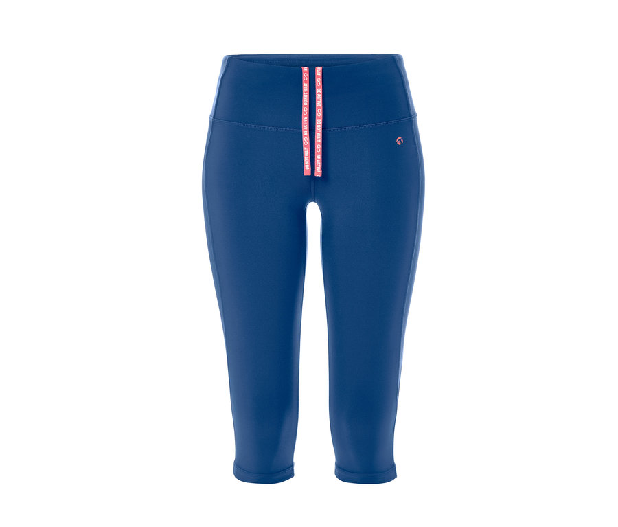 Eine marineblaue 3/4-Sporttight auf weissem Hintergrund.