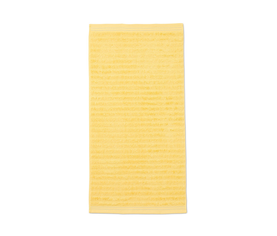 Ein gelbes Premium-Handtuch.
