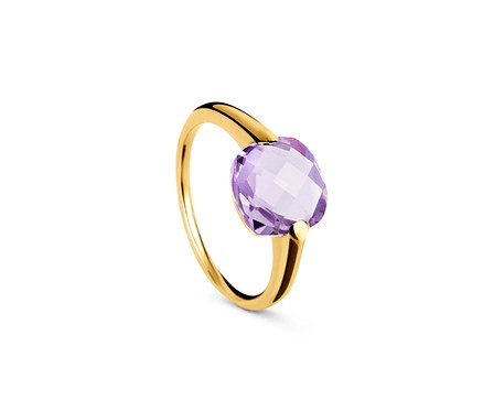 Ring aus 375er Gold mit Amethyst.