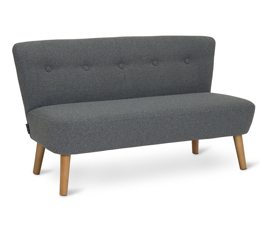 Anthrazitfarbenes Kindersofa 2-Sitzer »Dolly«.