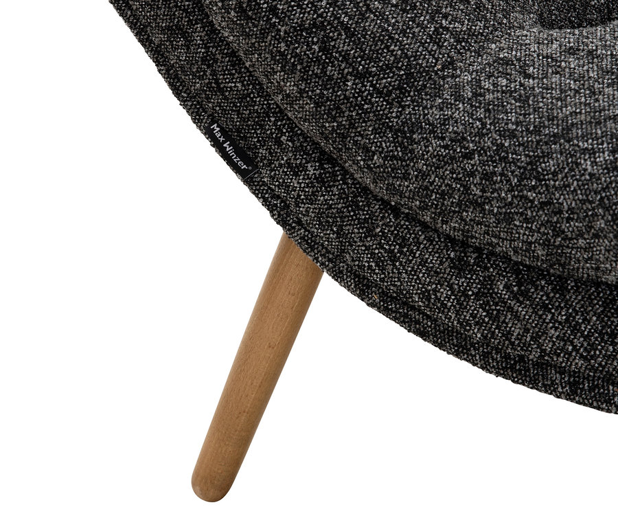Detailaufnahme von Relaxsessel »Sören«, schwarz.