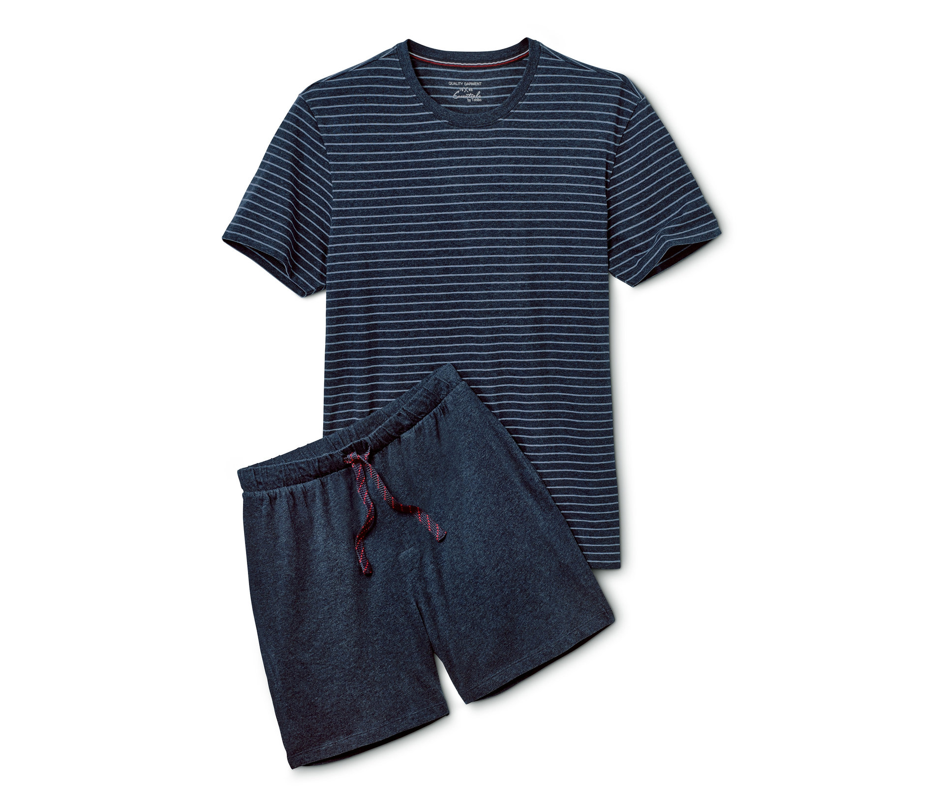 Tchibo - Shorty-Pyjama - Herren - Gr. S - dunkelblau/gestreift