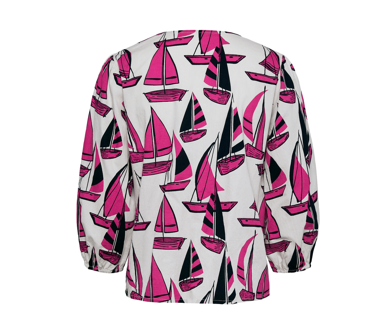 Detail einer Bluse mit Print.