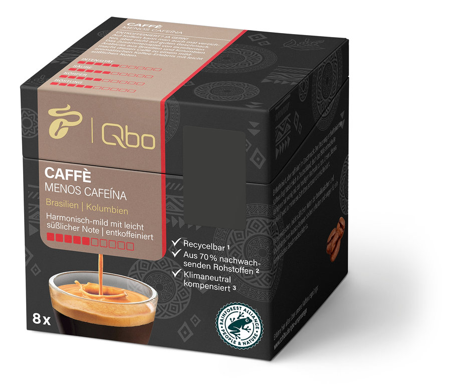 Qbo Caffè MENOS CAFEÍNA - 8 Kapseln