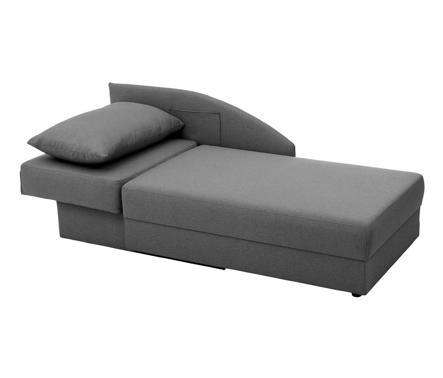 Polsterliege »Tobi«, Rückenlehne klappbar links, anthrazit.