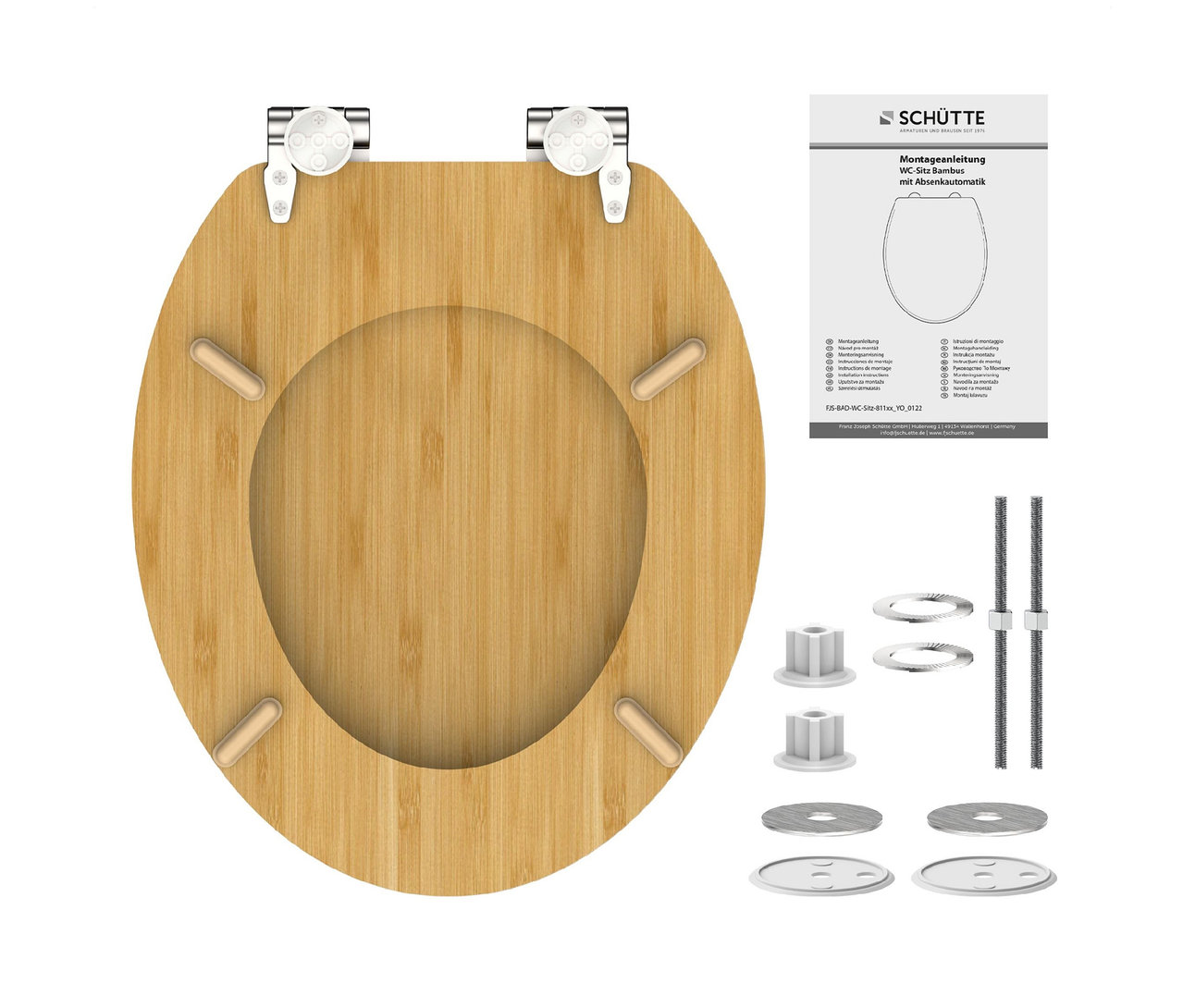 Bambus WC-Sitz »Bambus« mit Absenkautomatik und Montageanleitung.