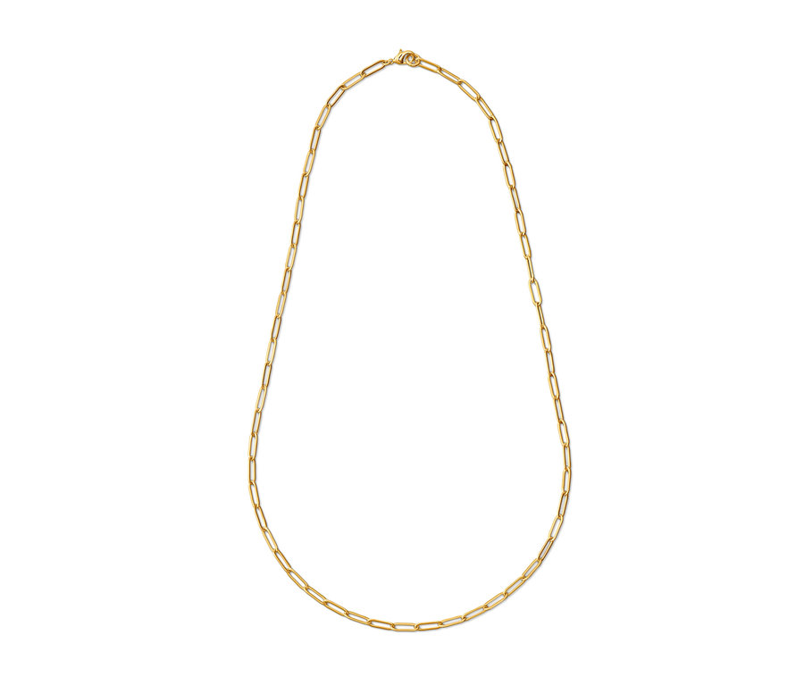 Goldene Kette Collect auf weißem Hintergrund.
