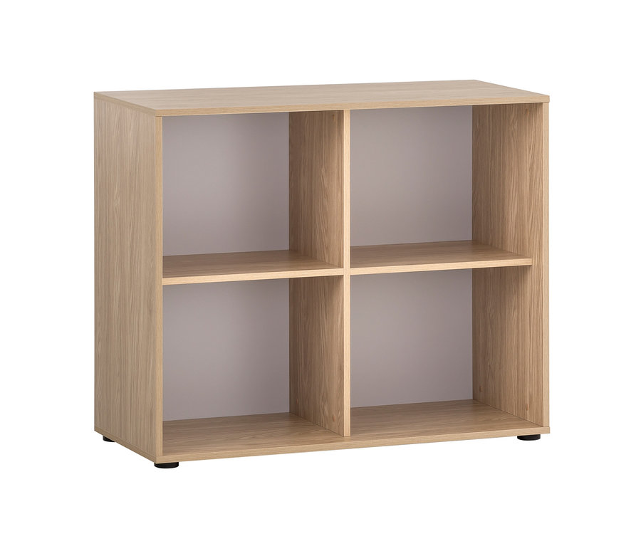 Helles Holzregal »Antero« mit vier Fächern.