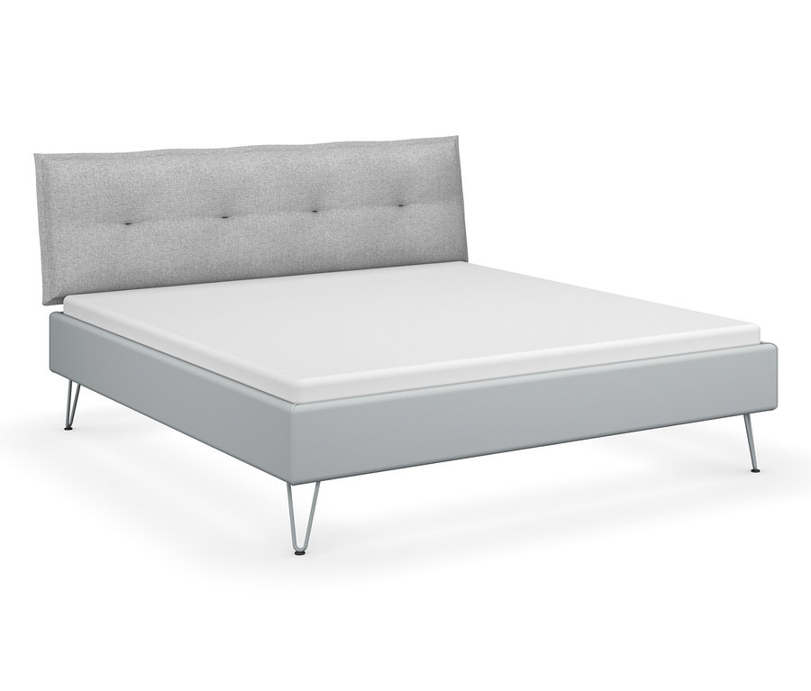 Graues rauch Bett »Homey«, ca. 180 x 200 cm.