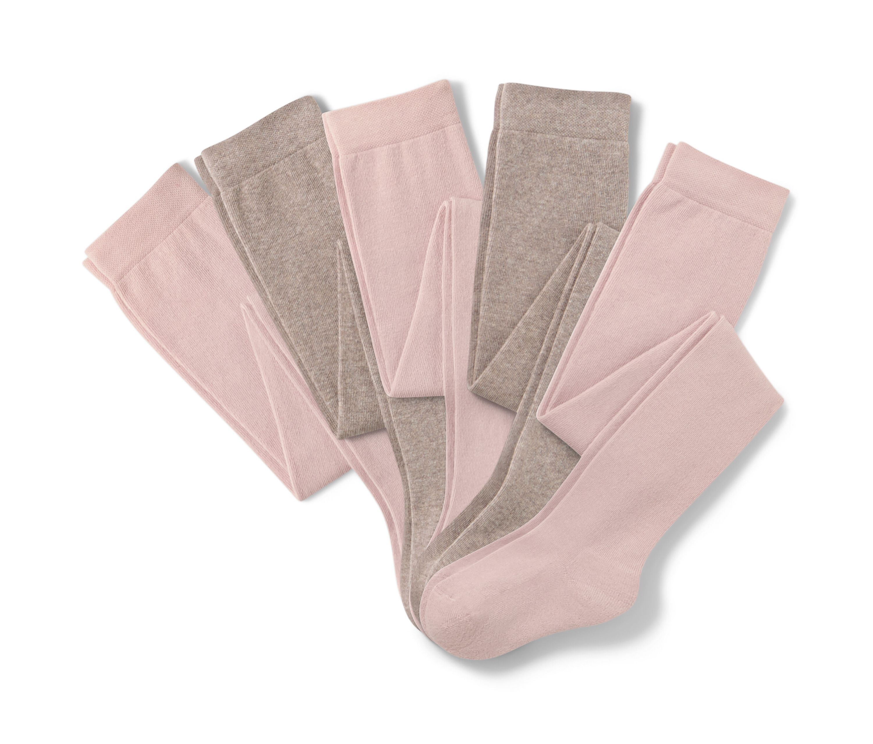 Tchibo - 5 Baumwoll-Strumpfhosen - Baby - Gr. 74/80 - rosa/gestreift