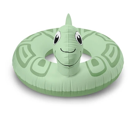 Grüner Schwimmring »Schildkröte« mit Schildkrötenmotiv.