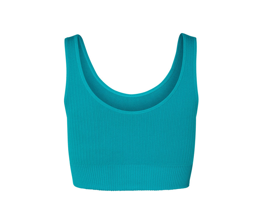 Türkises Seamless-Sport-Bustier.
